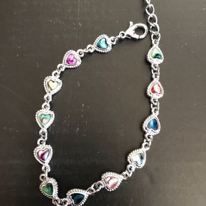 Silver heart bracelet